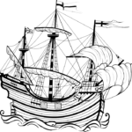 Mayflower Line Drawing