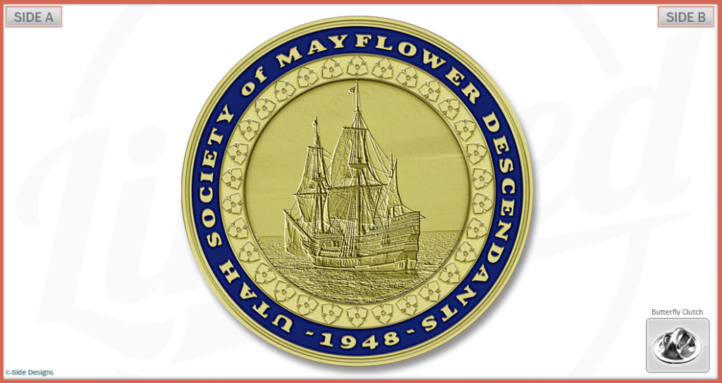 Utah Society of Mayflower Descendants Lapel