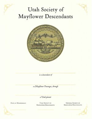 Utah Pilgrim to Pioneer Certificate
